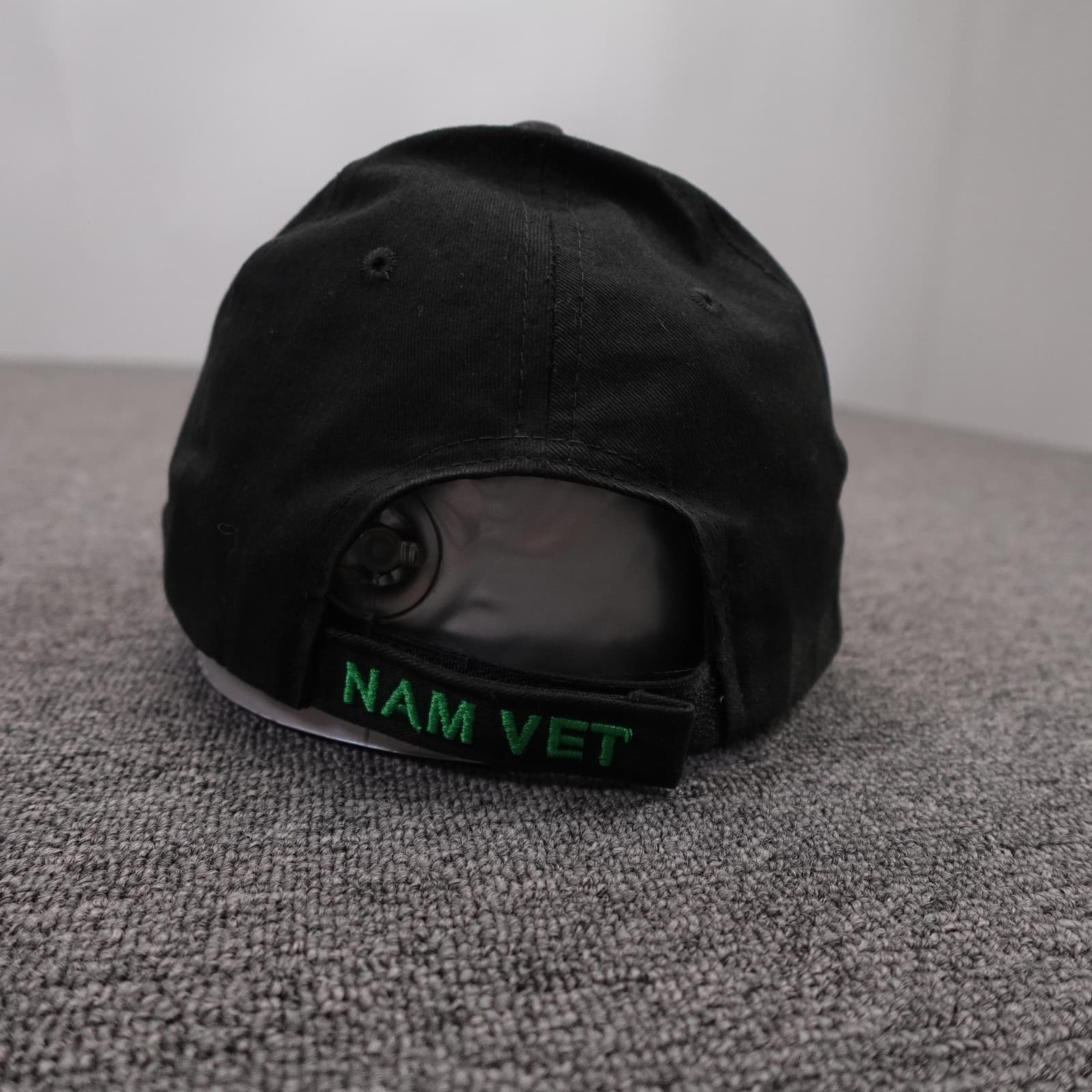 Eagle Crest Hat Cap Strap Back Mens One Size Black Vietnam Nam Vet Dragon - Thumbnail 3