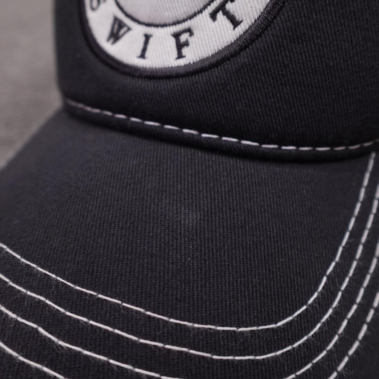 Taylor Swift 1989 Logo Trucker Hat Unisex Adjustable Black White Mesh Cap Merch - Thumbnail 3