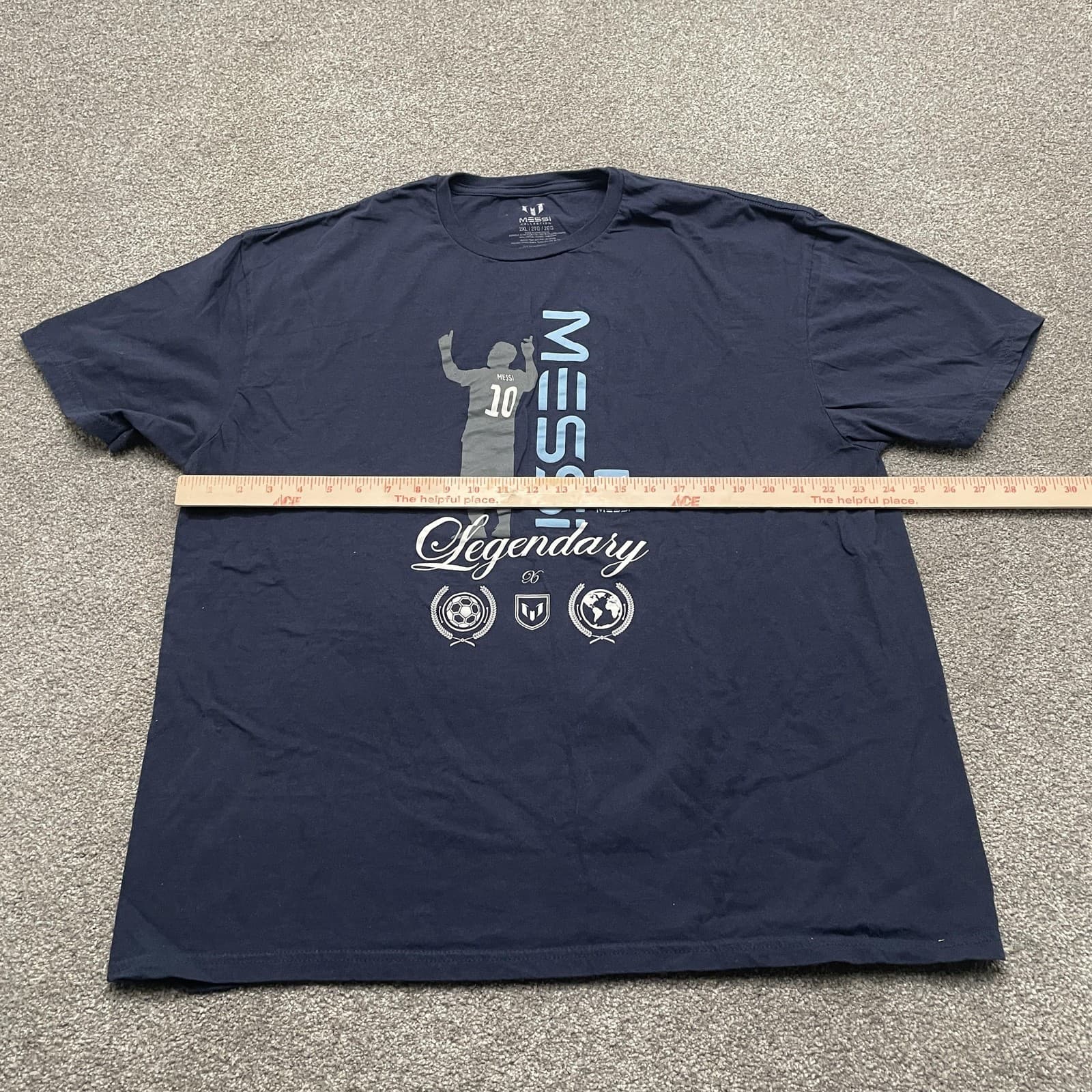 Messi Collection Shirt Mens 2XL Navy Legendary Graphic Soccer Football T-Shirt - Thumbnail 4