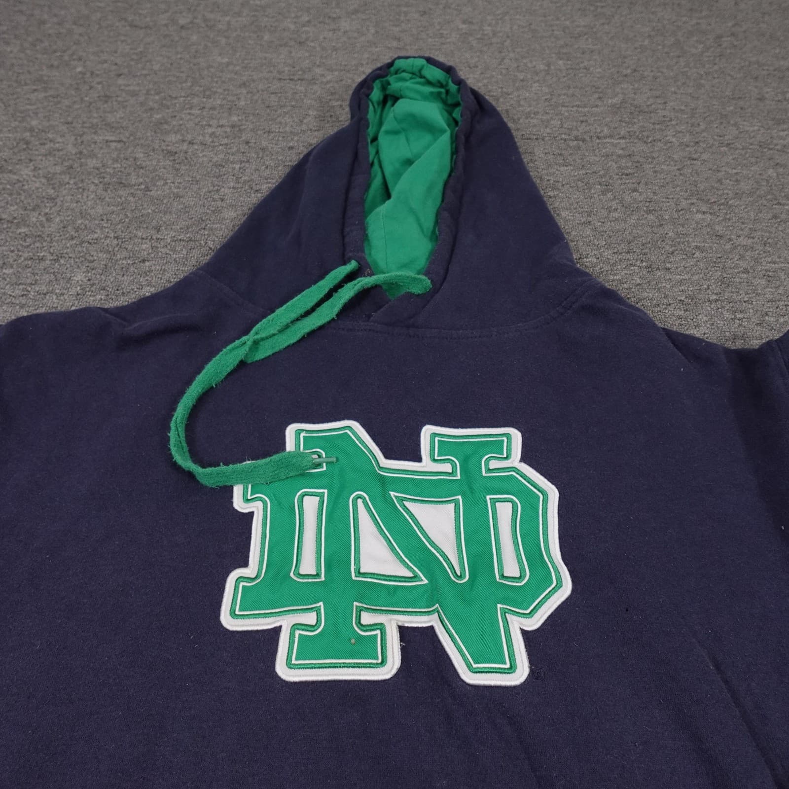 Notre Dame Fighting Irish Sweatshirt Mens XL Blue NCAA Stadium Athletics Hoodie - Thumbnail 2