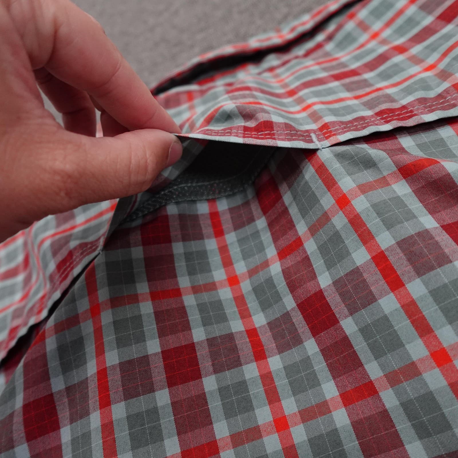 Mountain Hardwear Shirt Mens Large Red Plaid Short Sleeve Button Up Outdoor - Thumbnail 6
