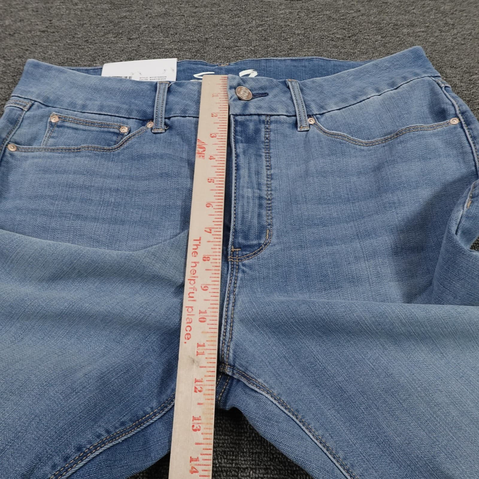 Seven7 Jeans Womens 14 Blue Light Wash Tummyless Skinny High Rise Stretch Denim - Thumbnail 10