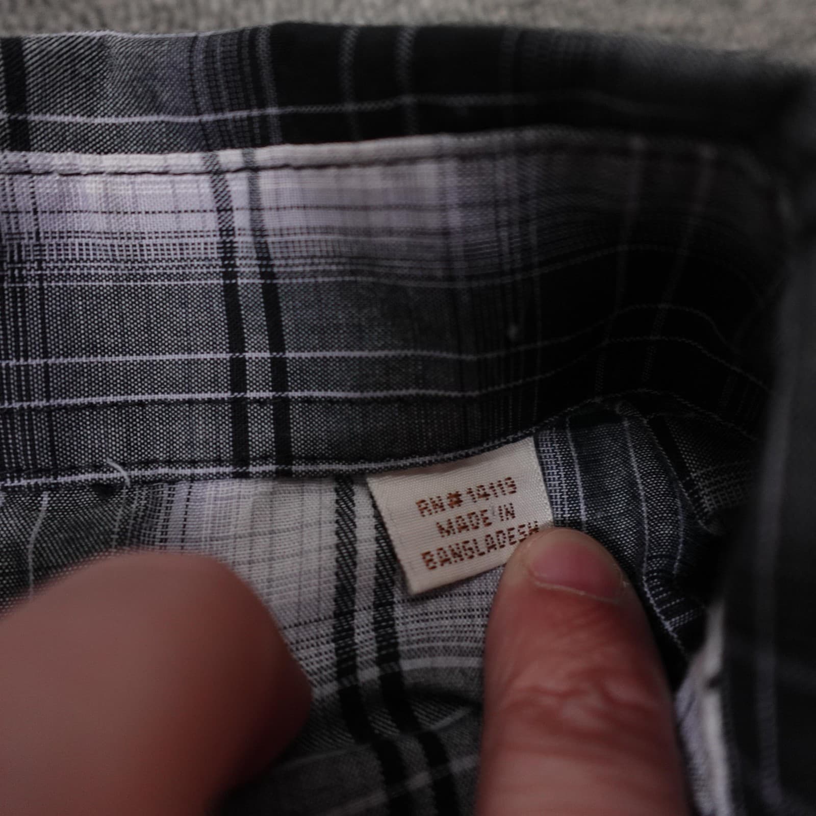 Ely Cattleman Shirt Mens Large Gray Plaid Western Snap Long Sleeve Casual - Thumbnail 3