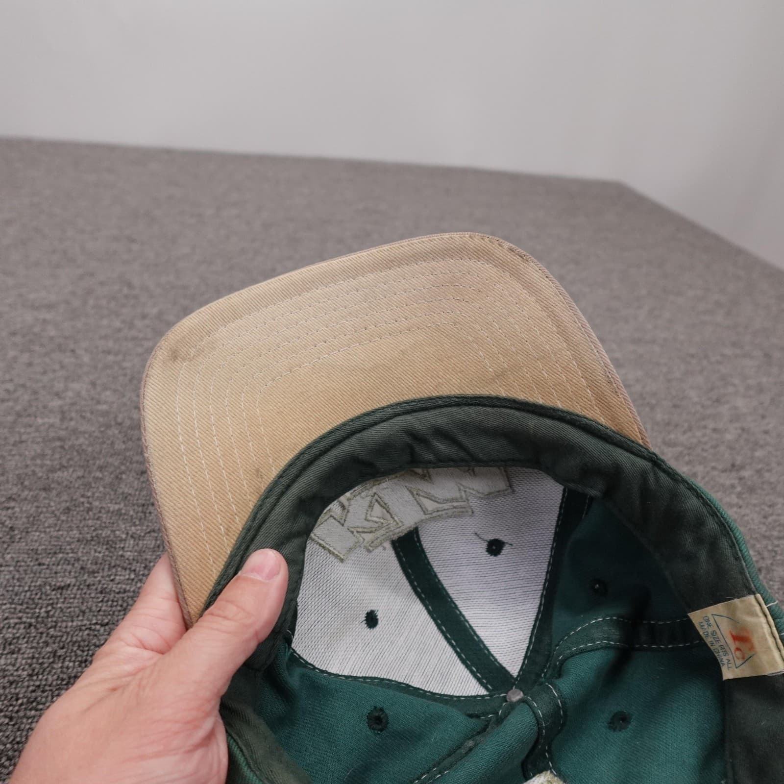 Vintage KTM Racing Hat Cap Strap Back One Size Green Tan Motocross MX Dirt Bike - Thumbnail 6