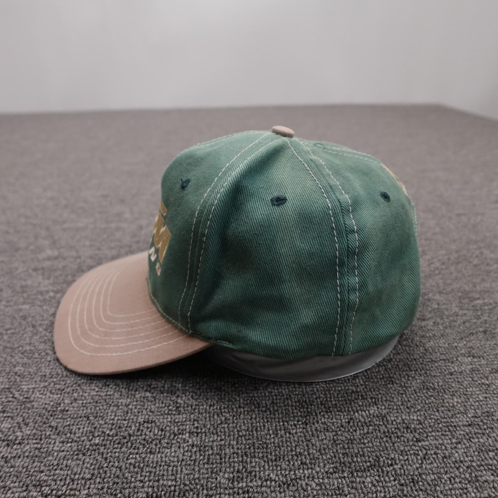 Vintage KTM Racing Hat Cap Strap Back One Size Green Tan Motocross MX Dirt Bike - Thumbnail 3