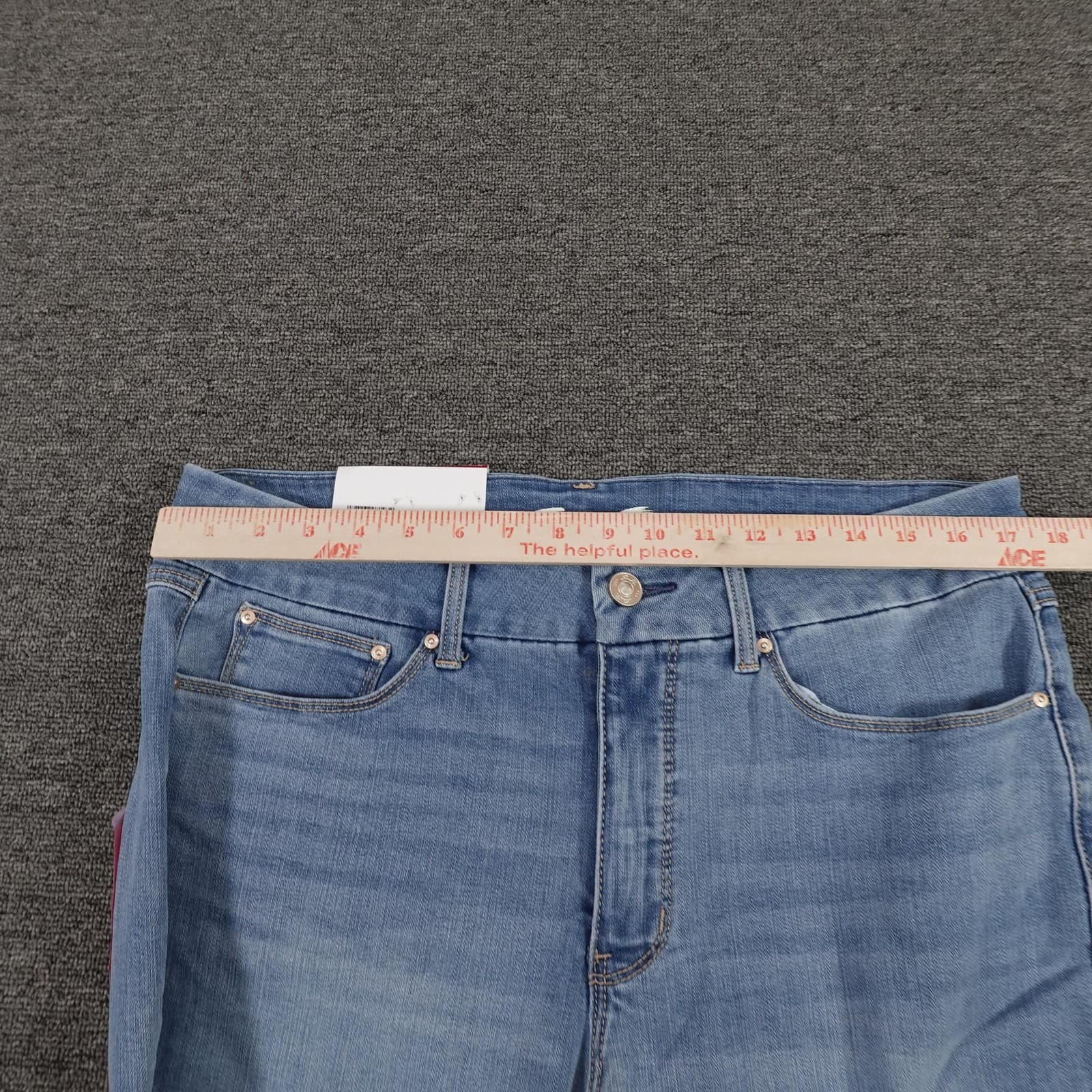 Seven7 Jeans Womens 14 Blue Light Wash Tummyless Skinny High Rise Stretch Denim - Thumbnail 8