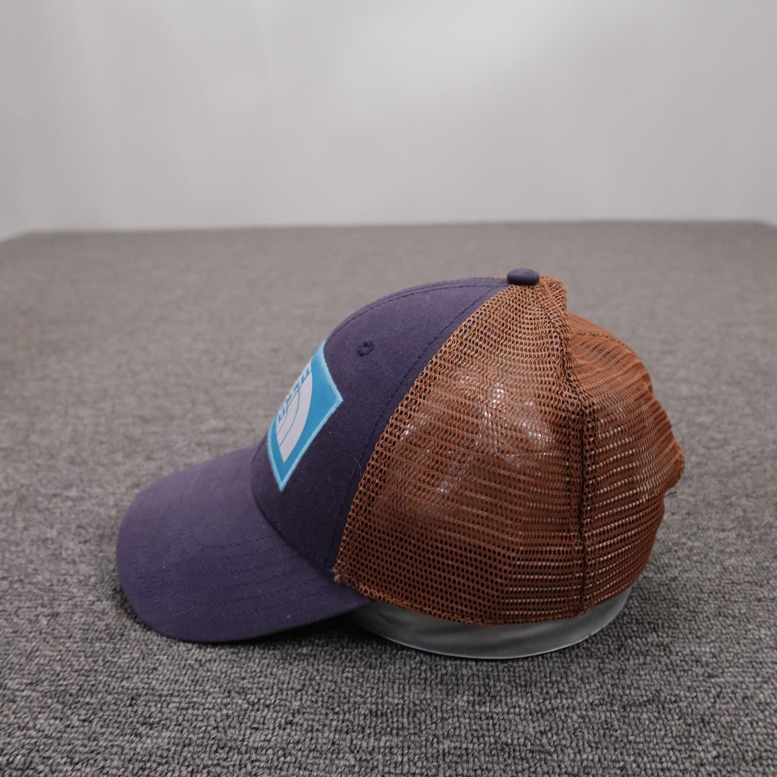 The North Face Hat Cap Snap Back Mens One Size Blue Brown Trucker Logo - Thumbnail 3