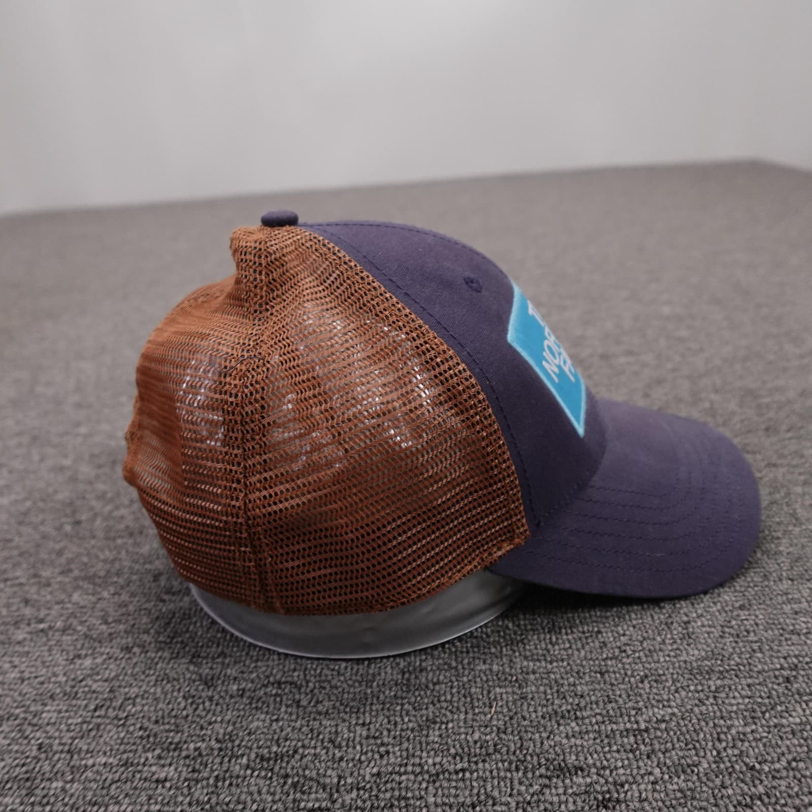 The North Face Hat Cap Snap Back Mens One Size Blue Brown Trucker Logo - Thumbnail 6