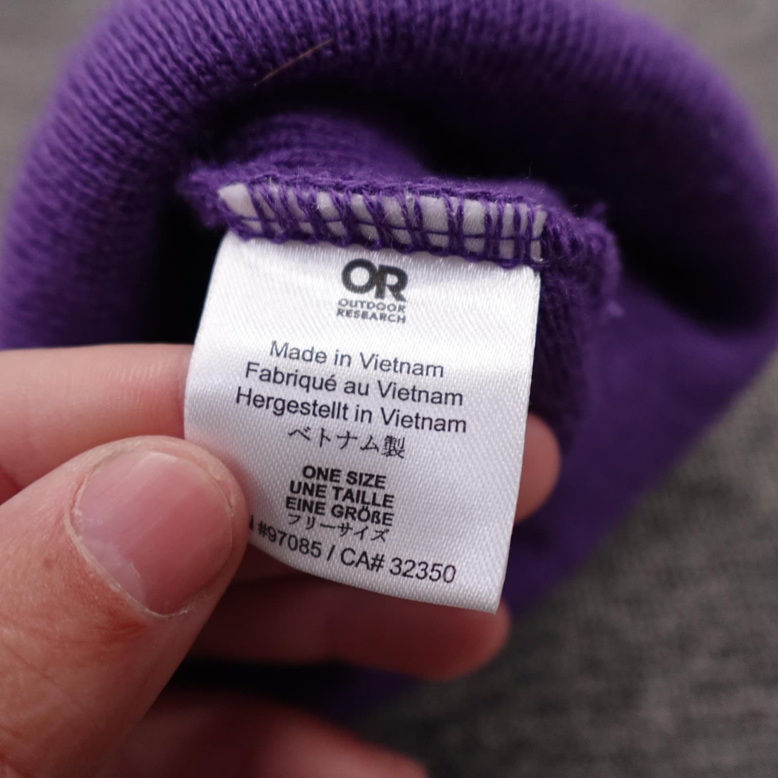 Outdoor Research Hat Beanie Fitted Mens One Size Purple Knit Winter Outdoor - Thumbnail 4