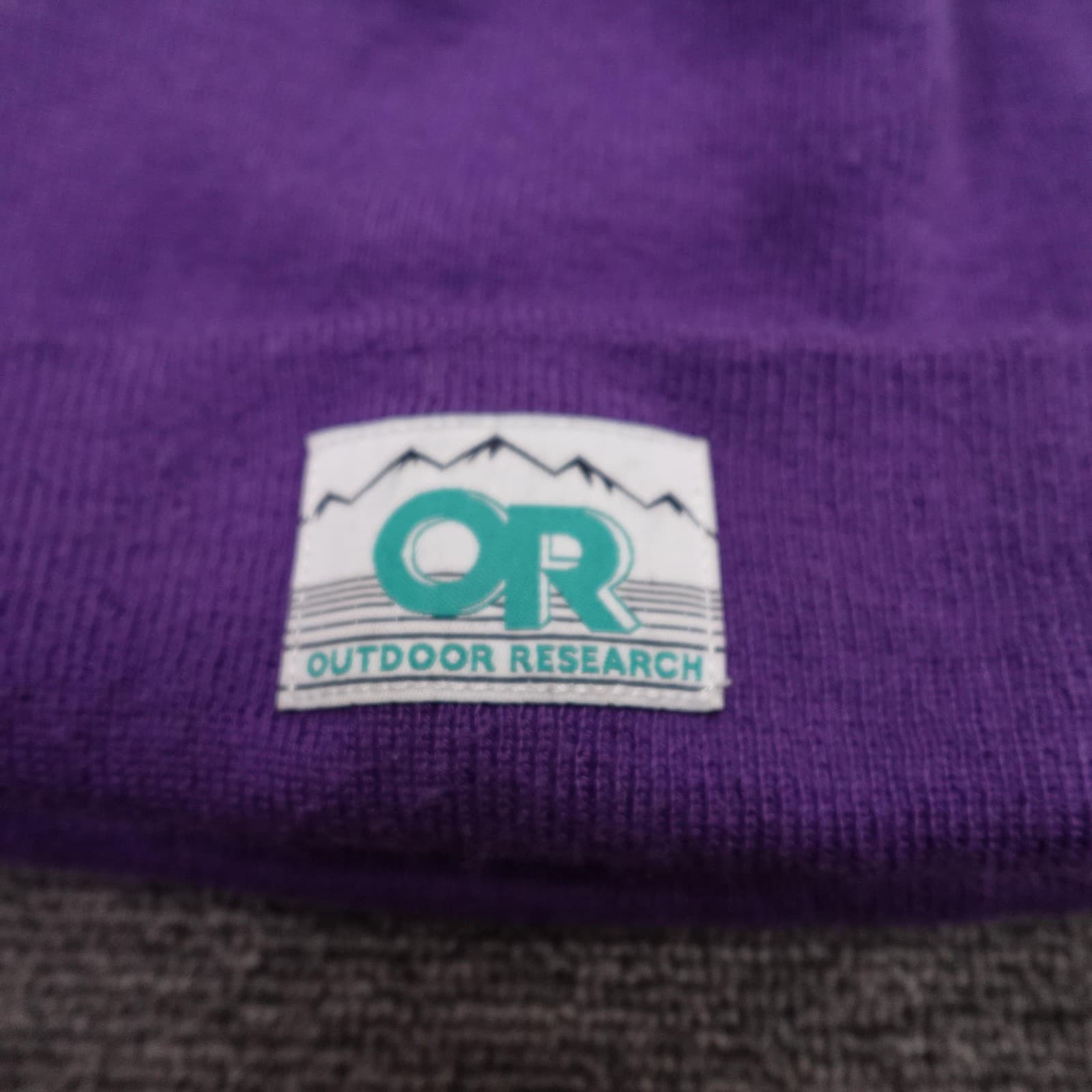 Outdoor Research Hat Beanie Fitted Mens One Size Purple Knit Winter Outdoor - Thumbnail 2