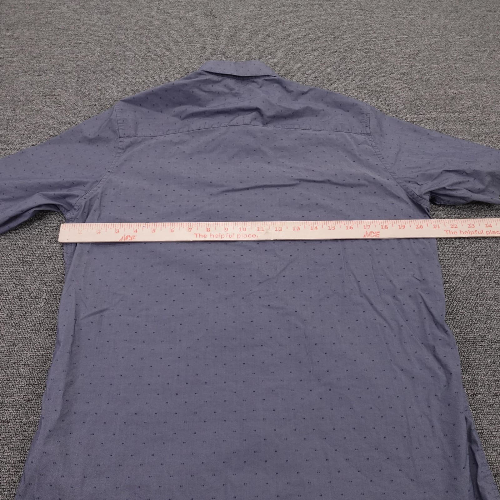 Travis Mathew Shirt Mens Medium Blue Polka Dot Short Sleeve Button Up Stretch - Thumbnail 4