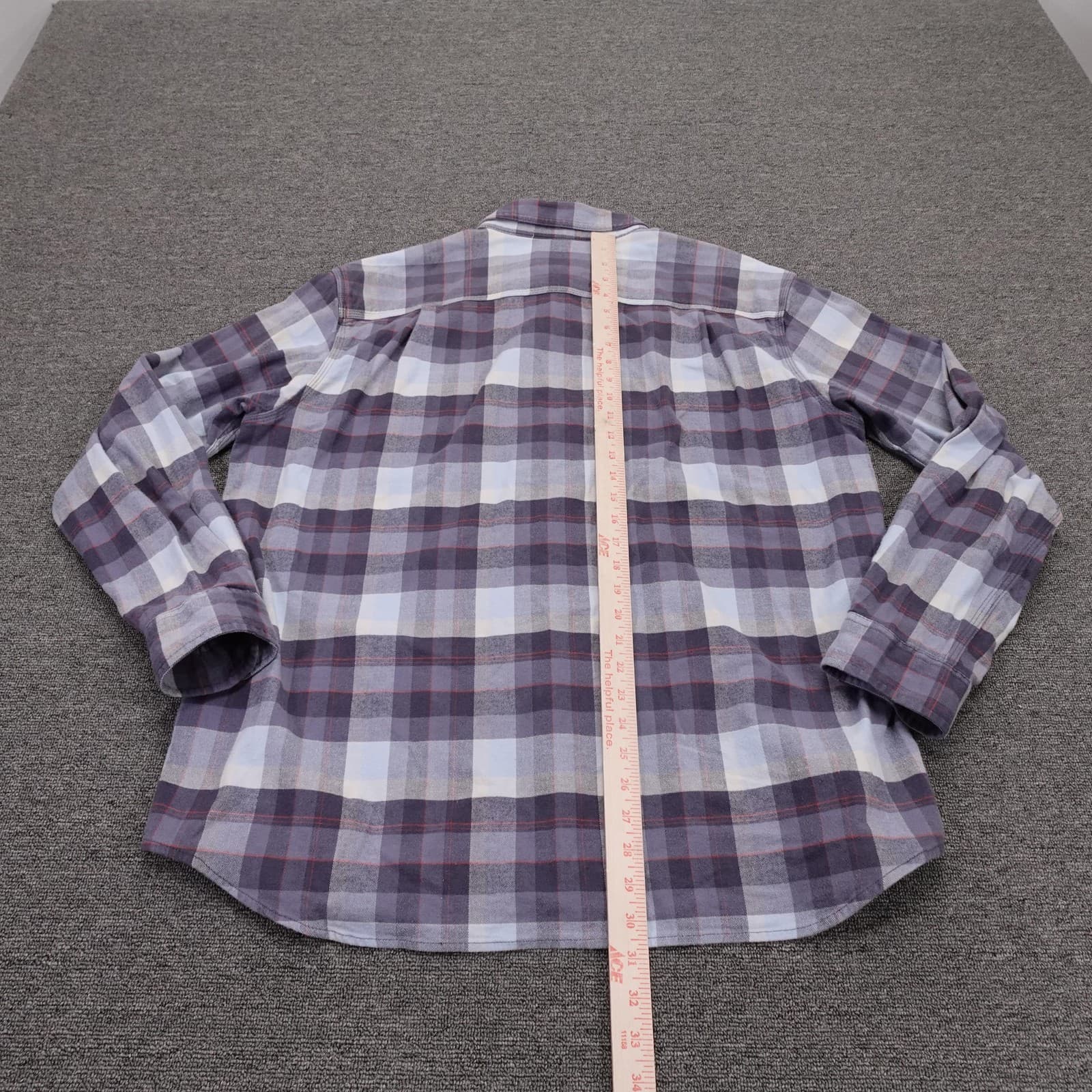 Carhartt Shirt Mens XL Gray Plaid Flannel Long Sleeve Button Up Relaxed Fit - Thumbnail 5