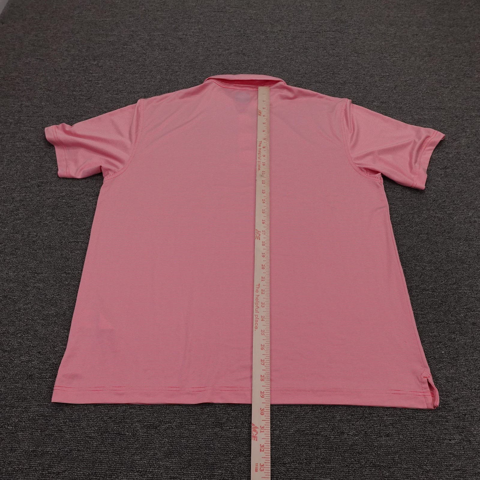 Callaway Opti-Dri Polo Shirt Mens XL Pink Striped Golf Performance Stretch Top - Thumbnail 5