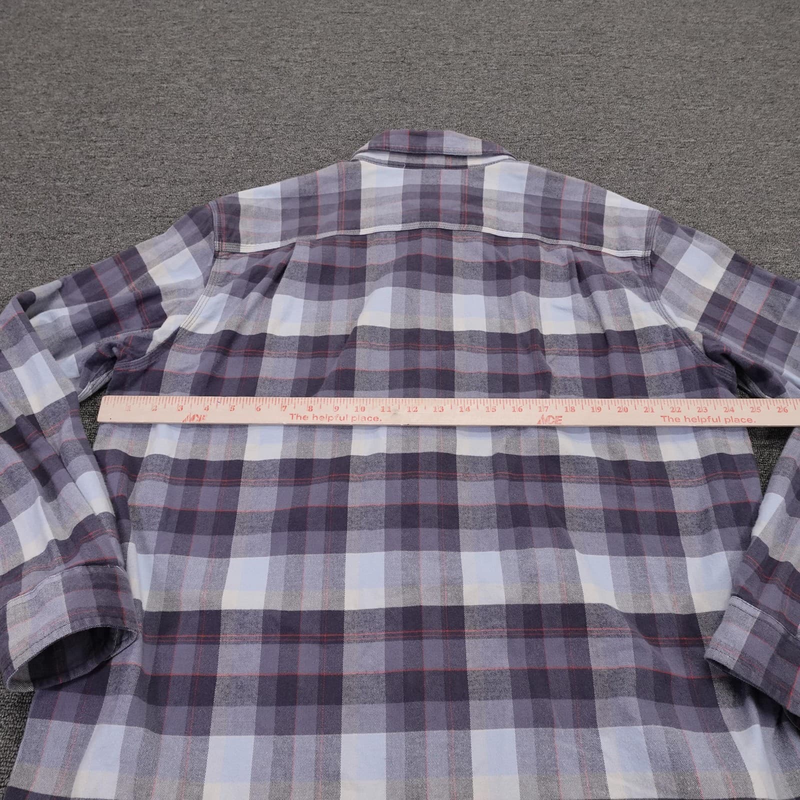 Carhartt Shirt Mens XL Gray Plaid Flannel Long Sleeve Button Up Relaxed Fit - Thumbnail 4