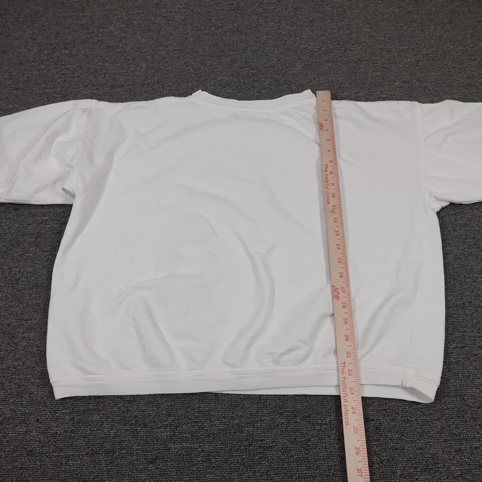Top Line Sweatshirt Mens Large White Cartoon Animal Embroidered Graphic Pullover - Thumbnail 11