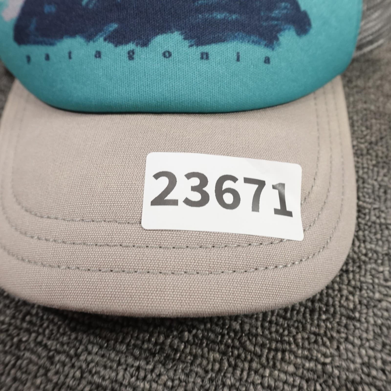 Patagonia Hat Cap Snap Back Mens Teal Gray Mesh Trucker Mountain Graphic - Thumbnail 9