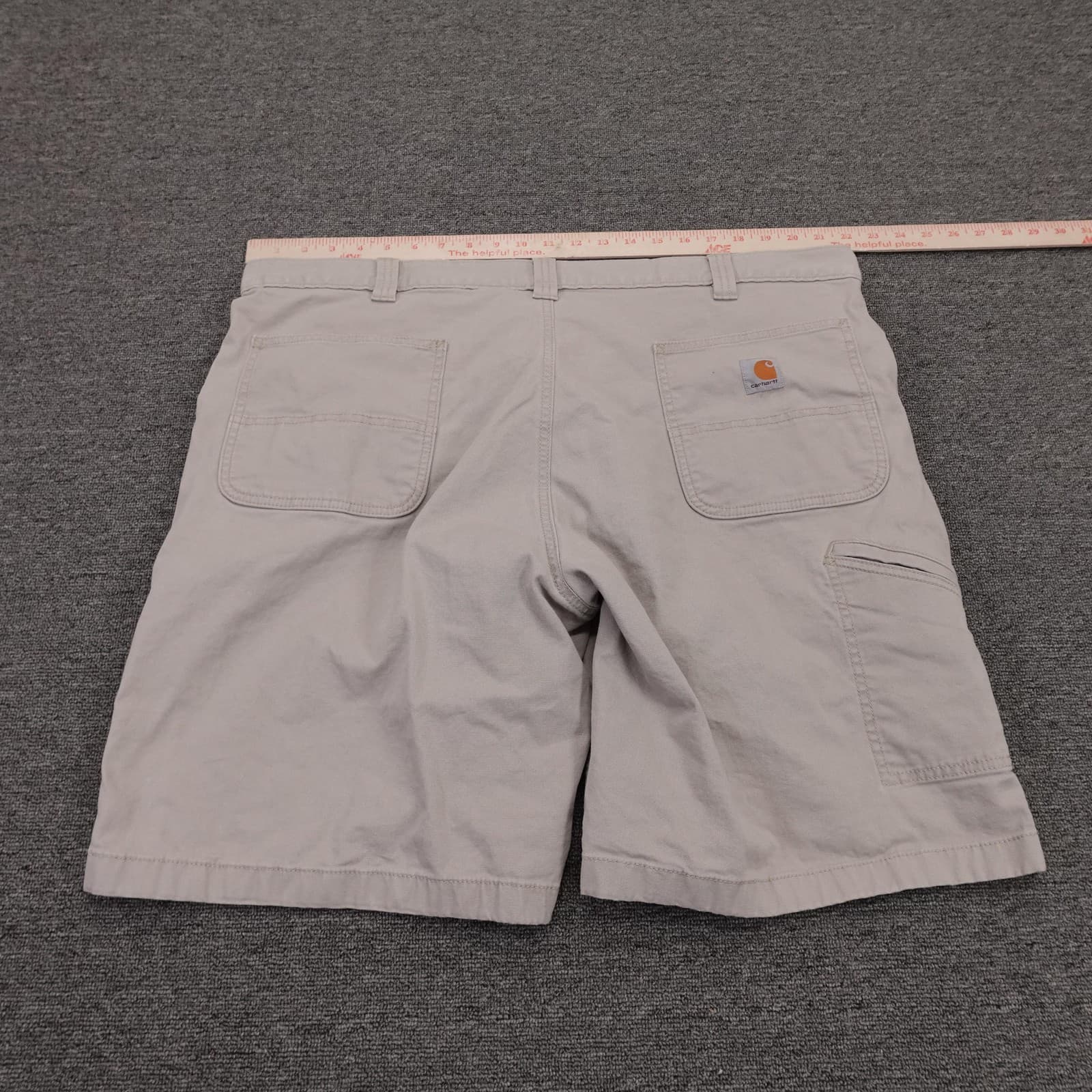 Carhartt Cargo Shorts Mens 44 Beige Canvas Relaxed Fit 11 Inseam Workwear Casual - Thumbnail 5