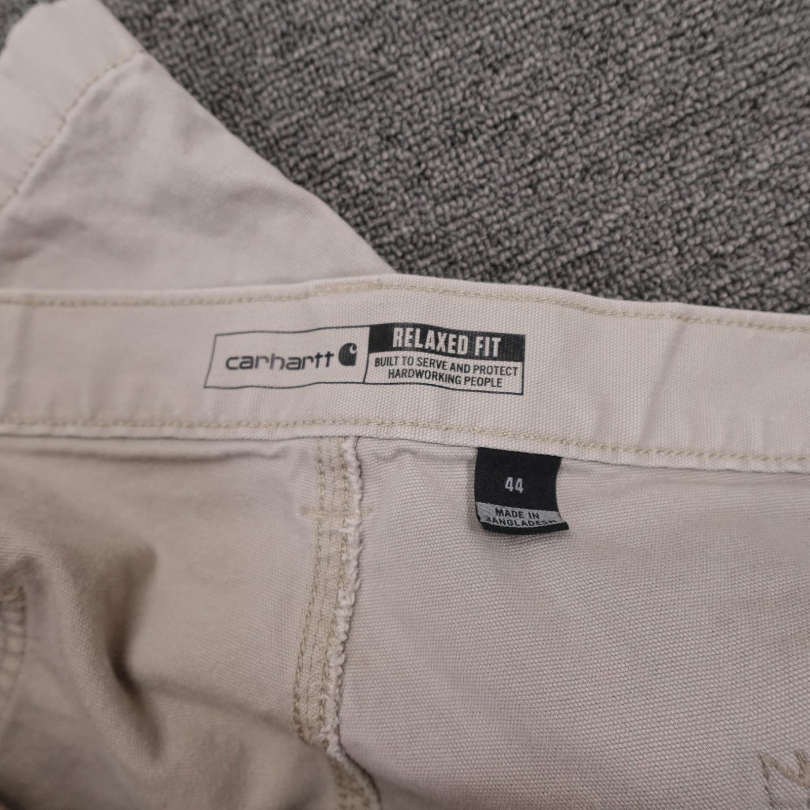 Carhartt Cargo Shorts Mens 44 Beige Canvas Relaxed Fit 11 Inseam Workwear Casual - Thumbnail 7