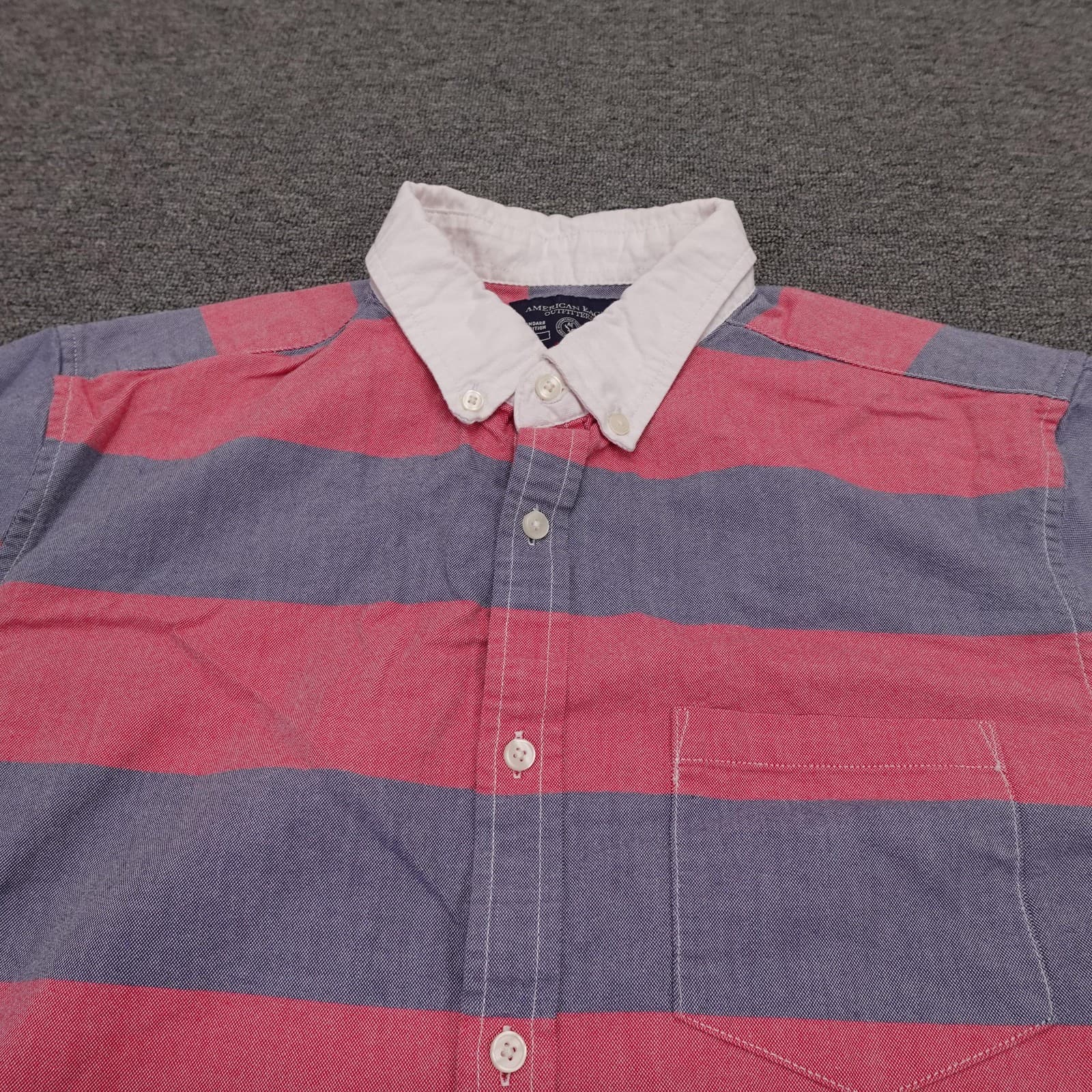 American Eagle Outfitters Shirt Mens XL Multicolor Stripe Long Sleeve Button Up - Thumbnail 2