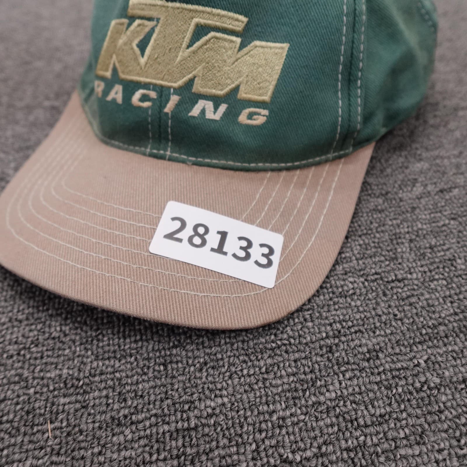 Vintage KTM Racing Hat Cap Strap Back One Size Green Tan Motocross MX Dirt Bike - Thumbnail 8