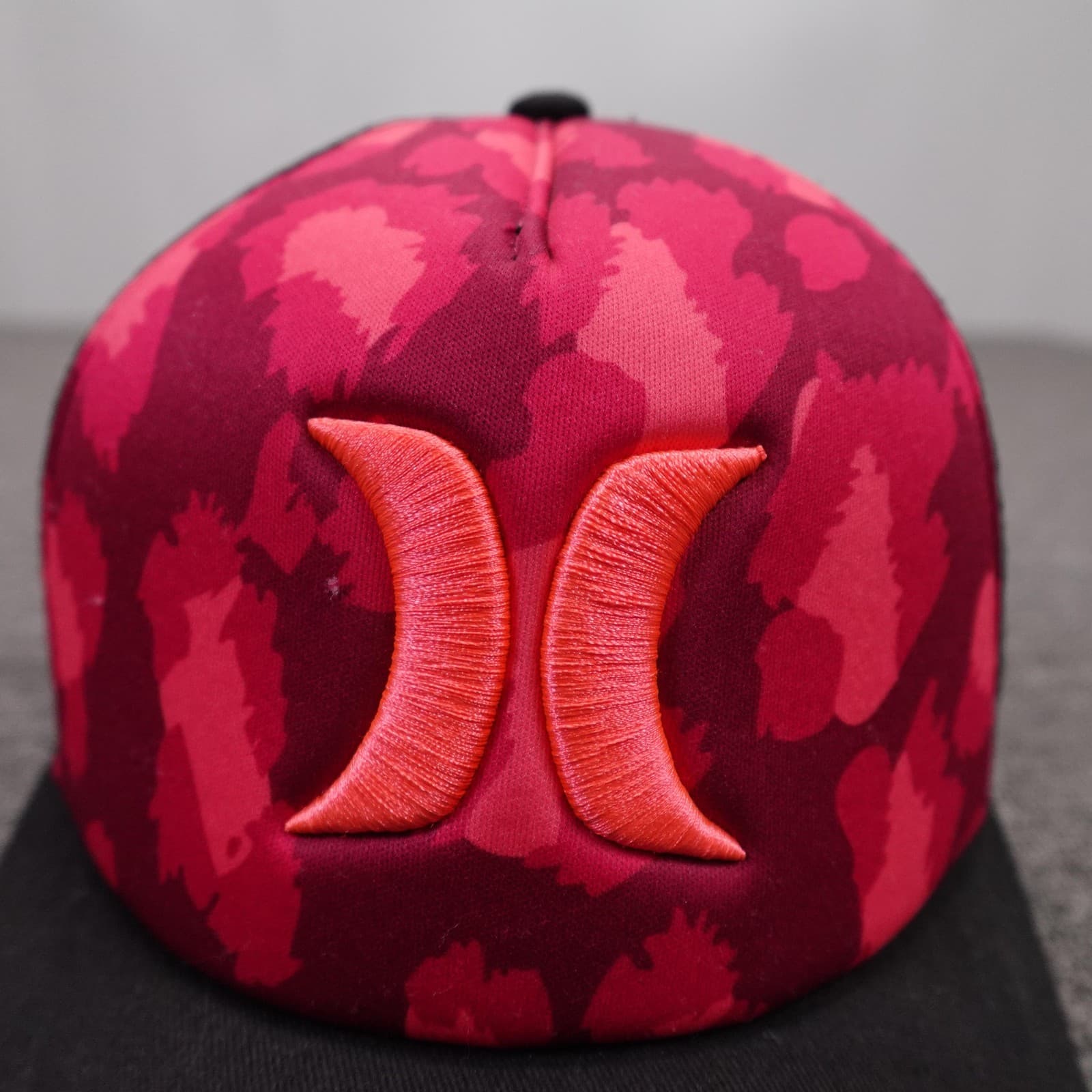 Hurley Hat Cap Snap Back Mens One Size Red Camo Mesh Trucker Baseball Black - Thumbnail 2