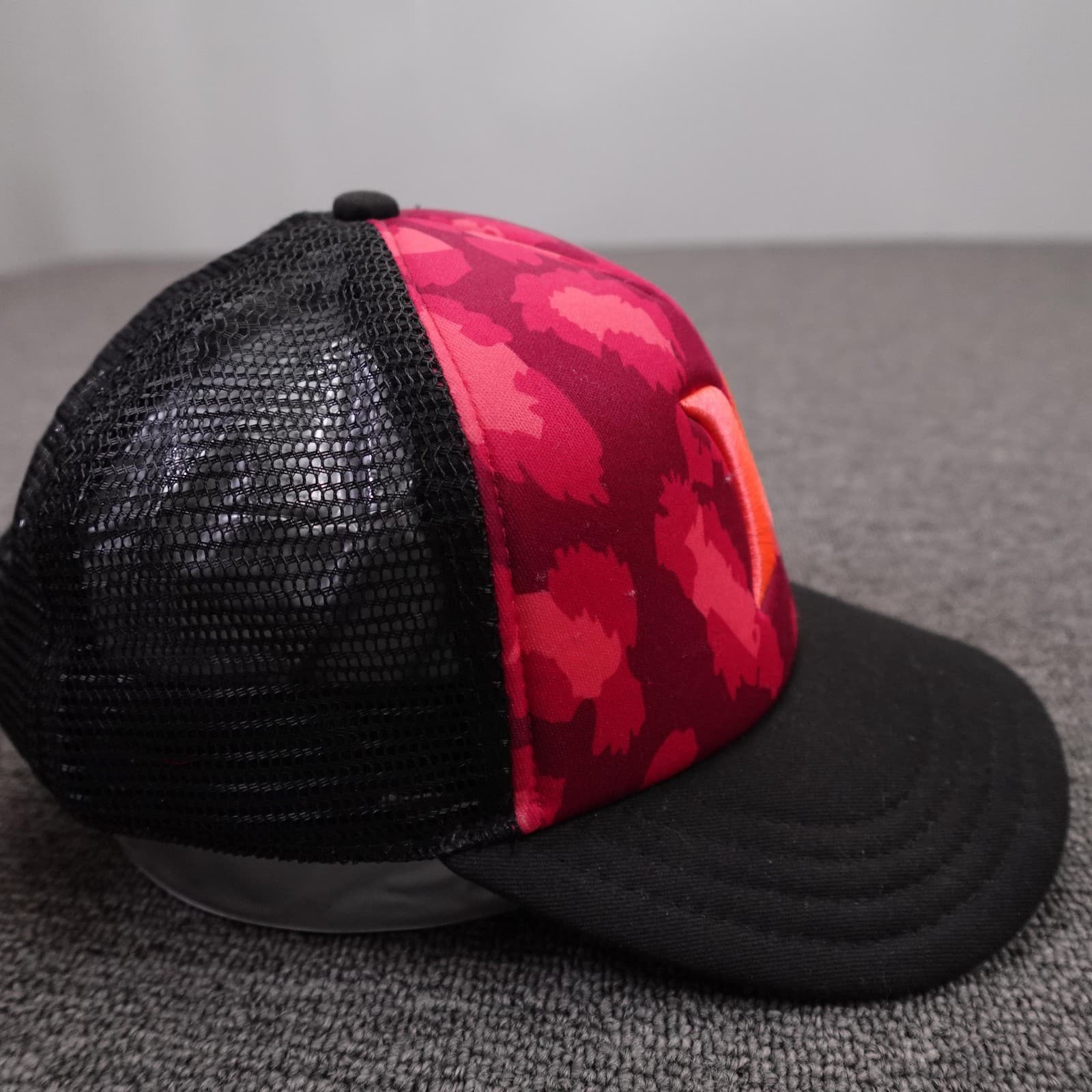 Hurley Hat Cap Snap Back Mens One Size Red Camo Mesh Trucker Baseball Black - Thumbnail 5