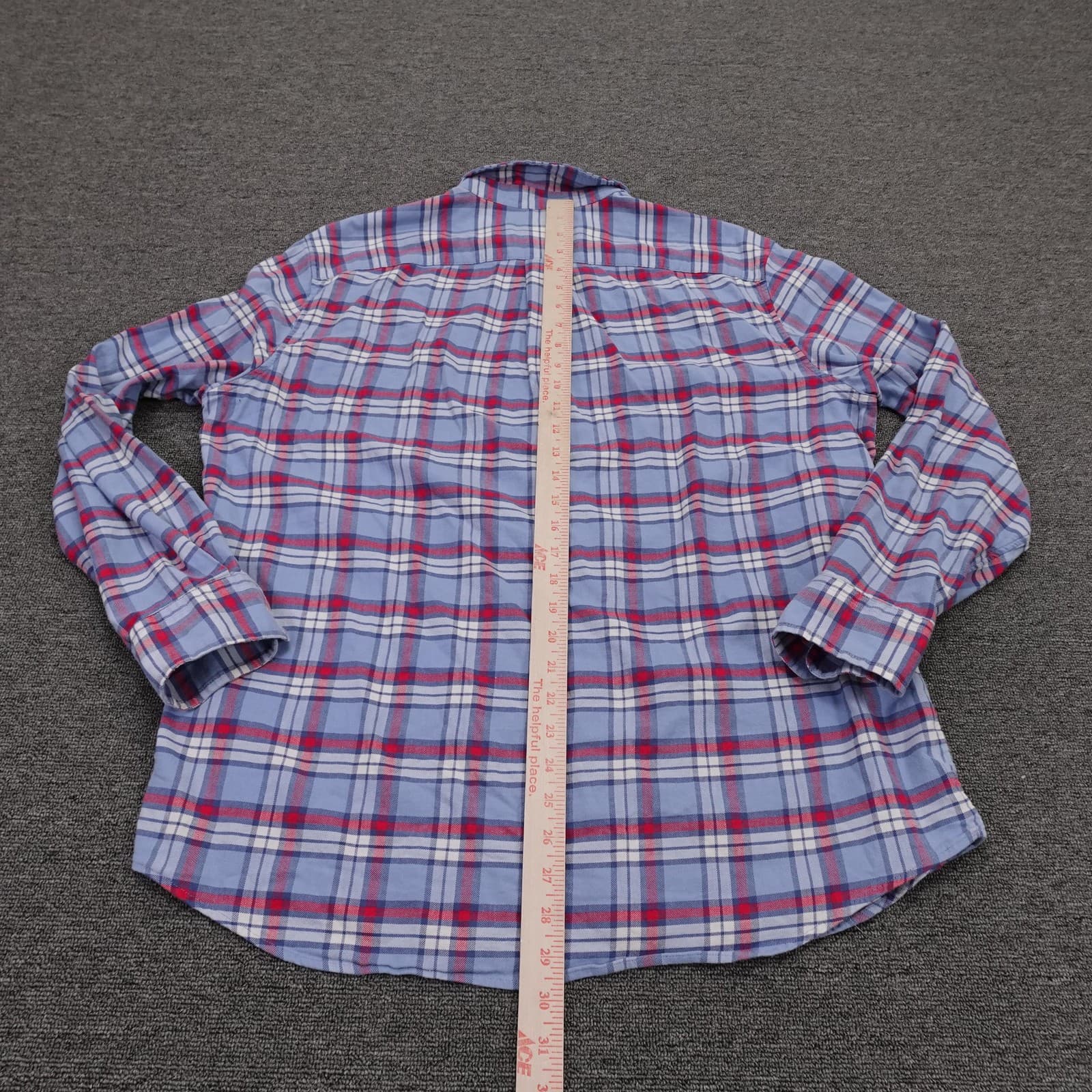 Vineyard Vines Shirt Mens Large Blue Plaid Linen Long Sleeve Tucker Button Up - Thumbnail 5