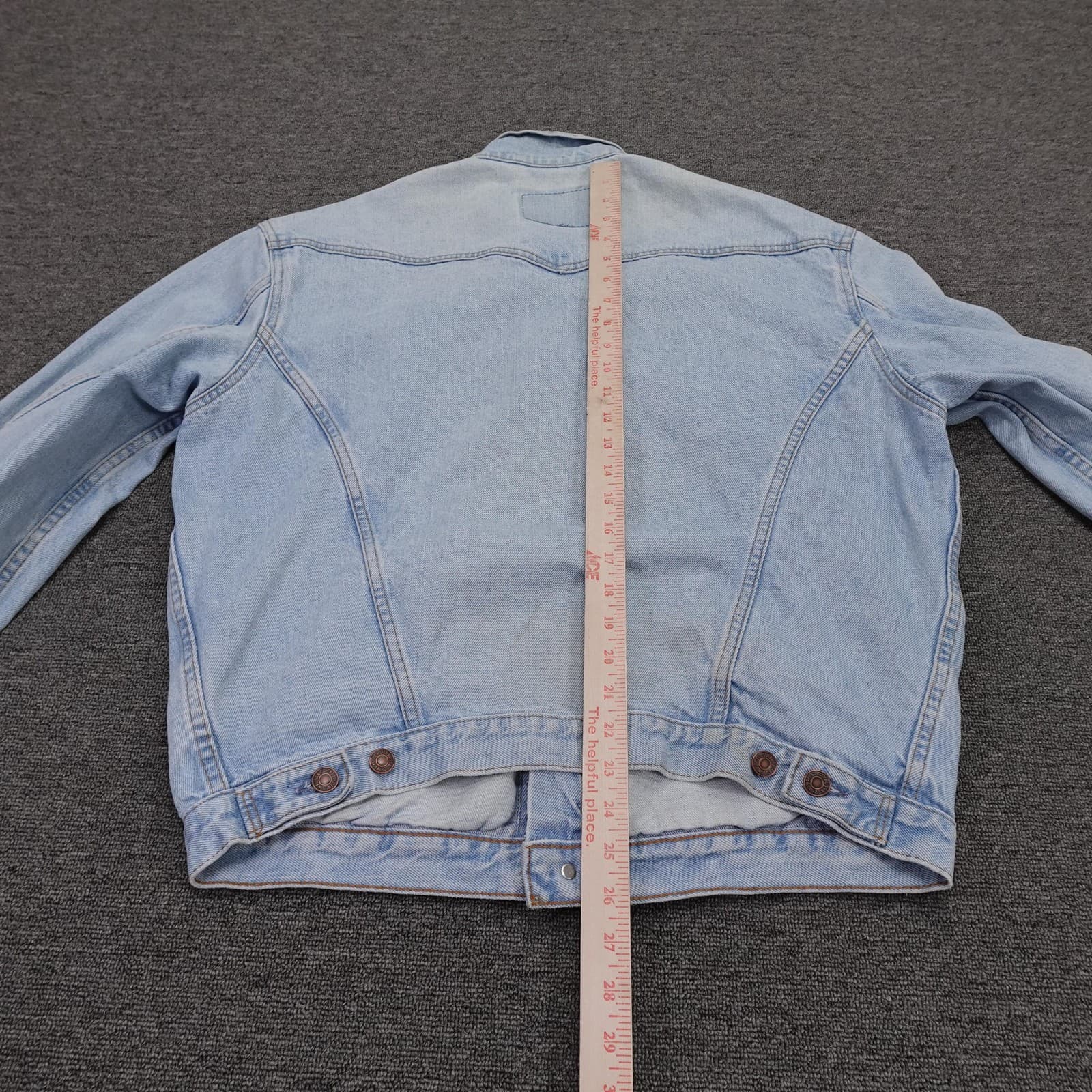 Vintage Levi's Jacket Mens Medium Light Blue Denim Trucker Smokey Bear Patch 90s - Thumbnail 10