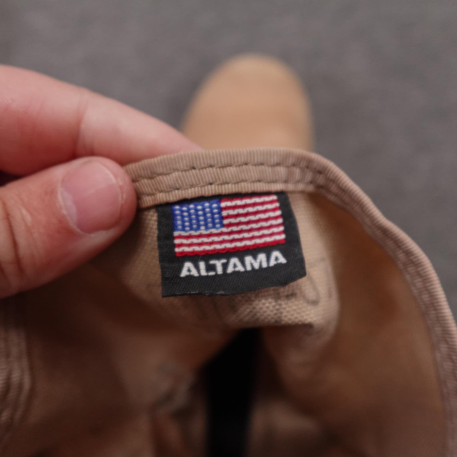 Altama Combat Boots Mens Size 9.5 Beige Suede Military Tactical Vibram Sole - Thumbnail 3