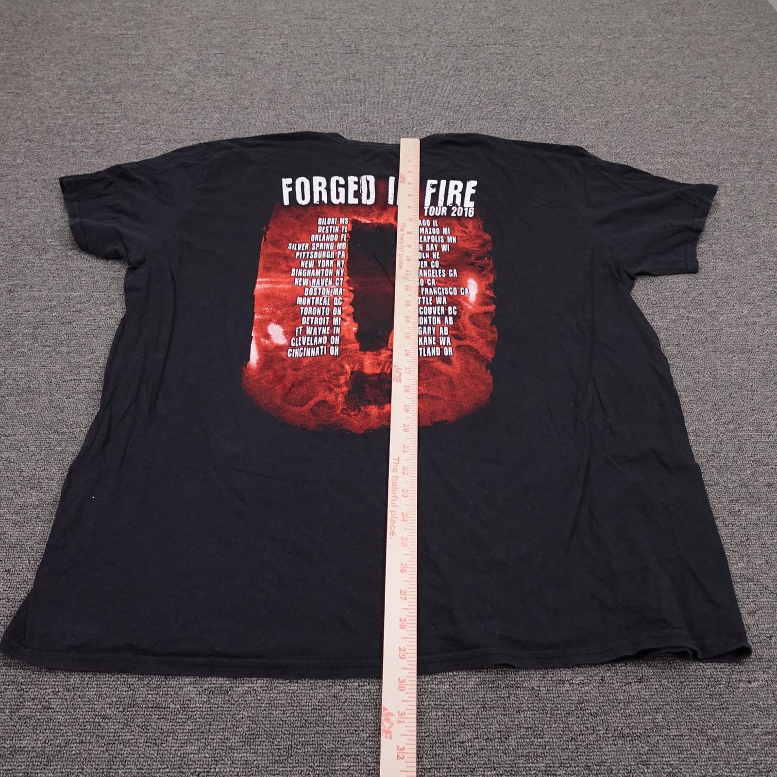 Hellyeah Gildan Shirt Mens 2XL Black Unden!able Forged In Fire Tour Tee - Thumbnail 7