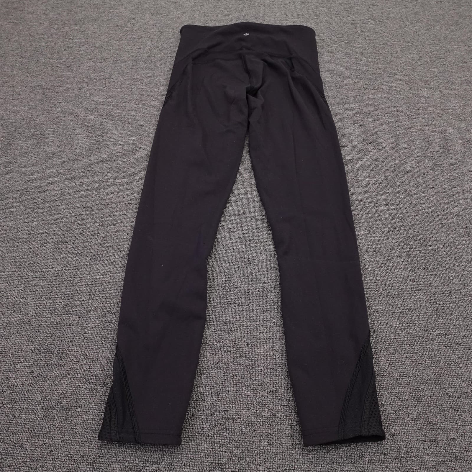 Lululemon Leggings Womens 6 Black High Rise Mesh Panel Ankle 25 Yoga Athletic - Thumbnail 4