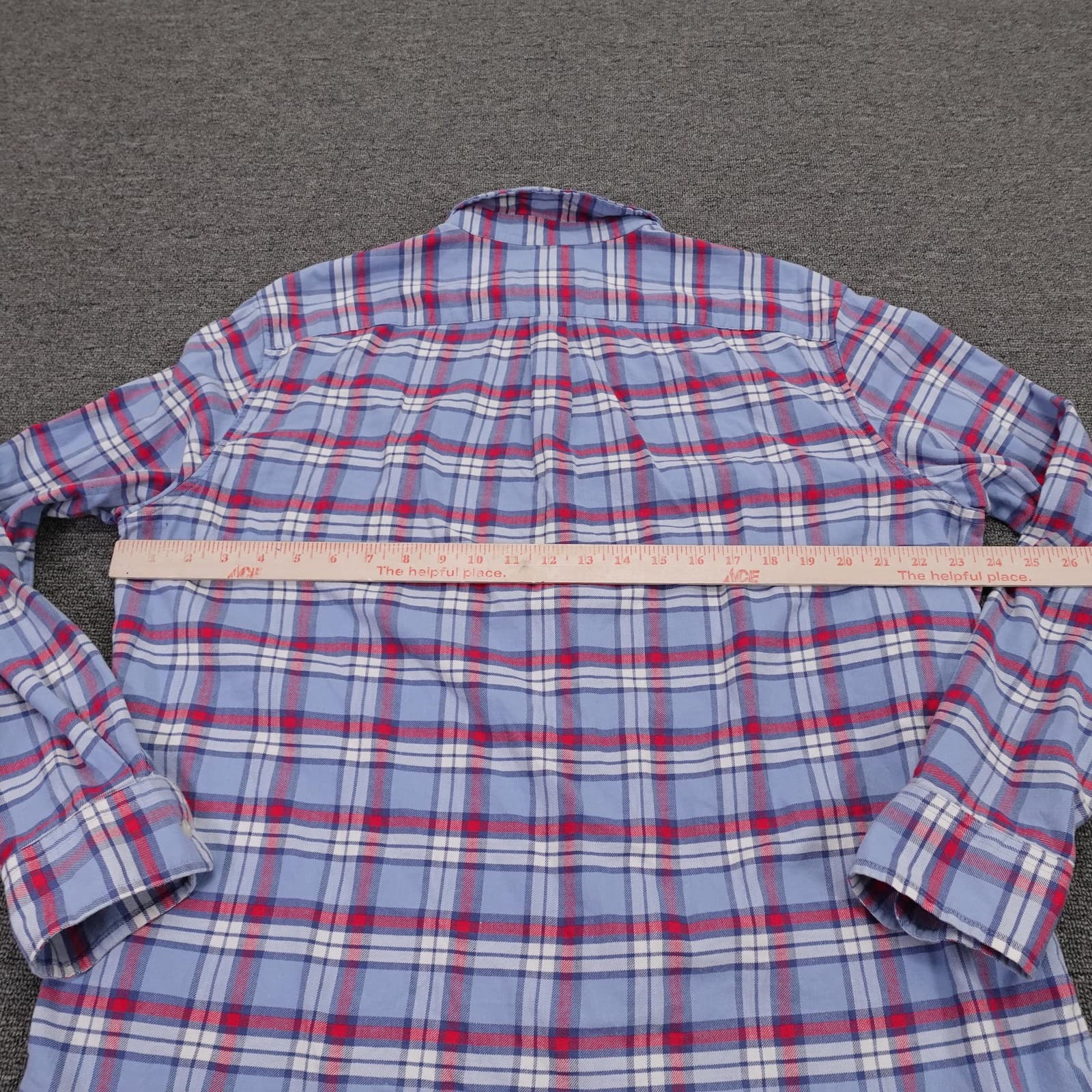 Vineyard Vines Shirt Mens Large Blue Plaid Linen Long Sleeve Tucker Button Up - Thumbnail 4