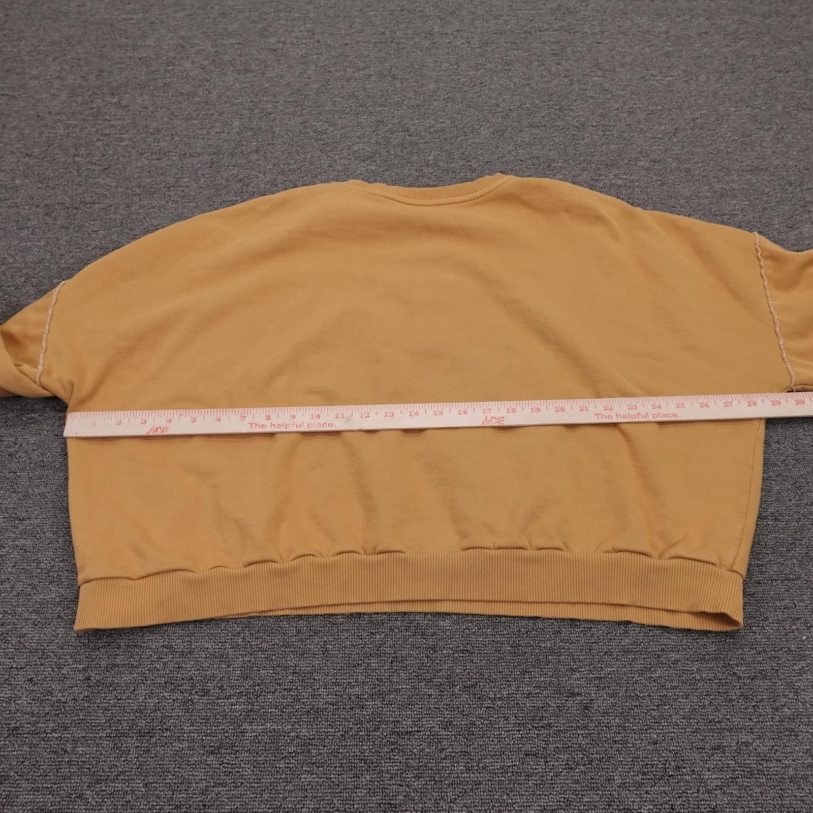 Vans Sweatshirt Womens Large Yellow Off The Wall Crest Fleece Pullover Graphic - Thumbnail 4