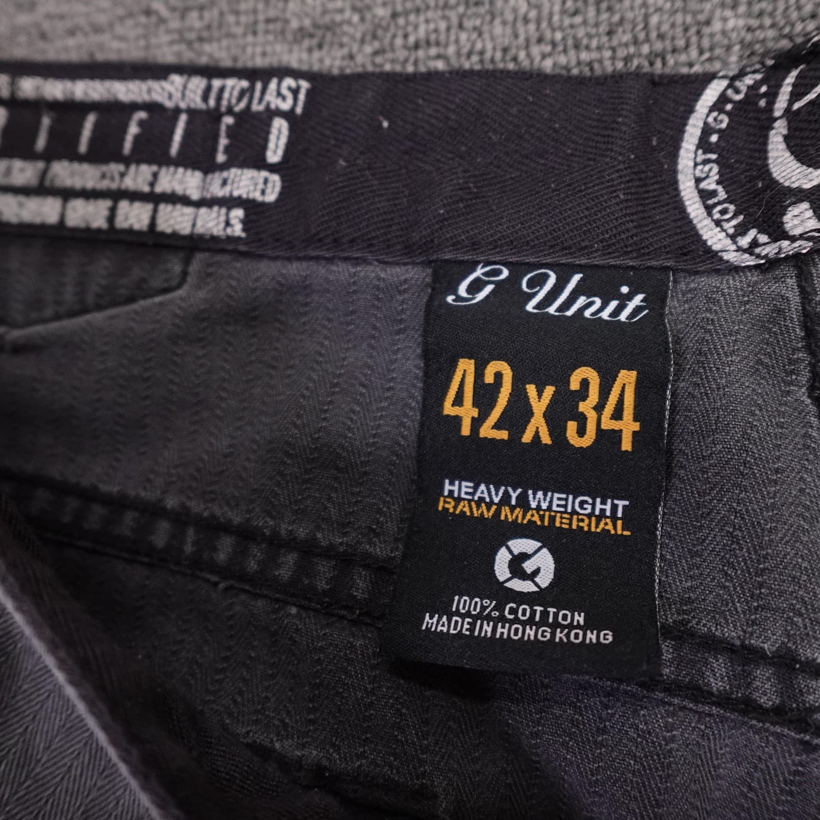 Vintage G-Unit Cargo Jeans Mens 42x31 Gray Wide Leg Denim Y2K Baggy Fit - Thumbnail 4