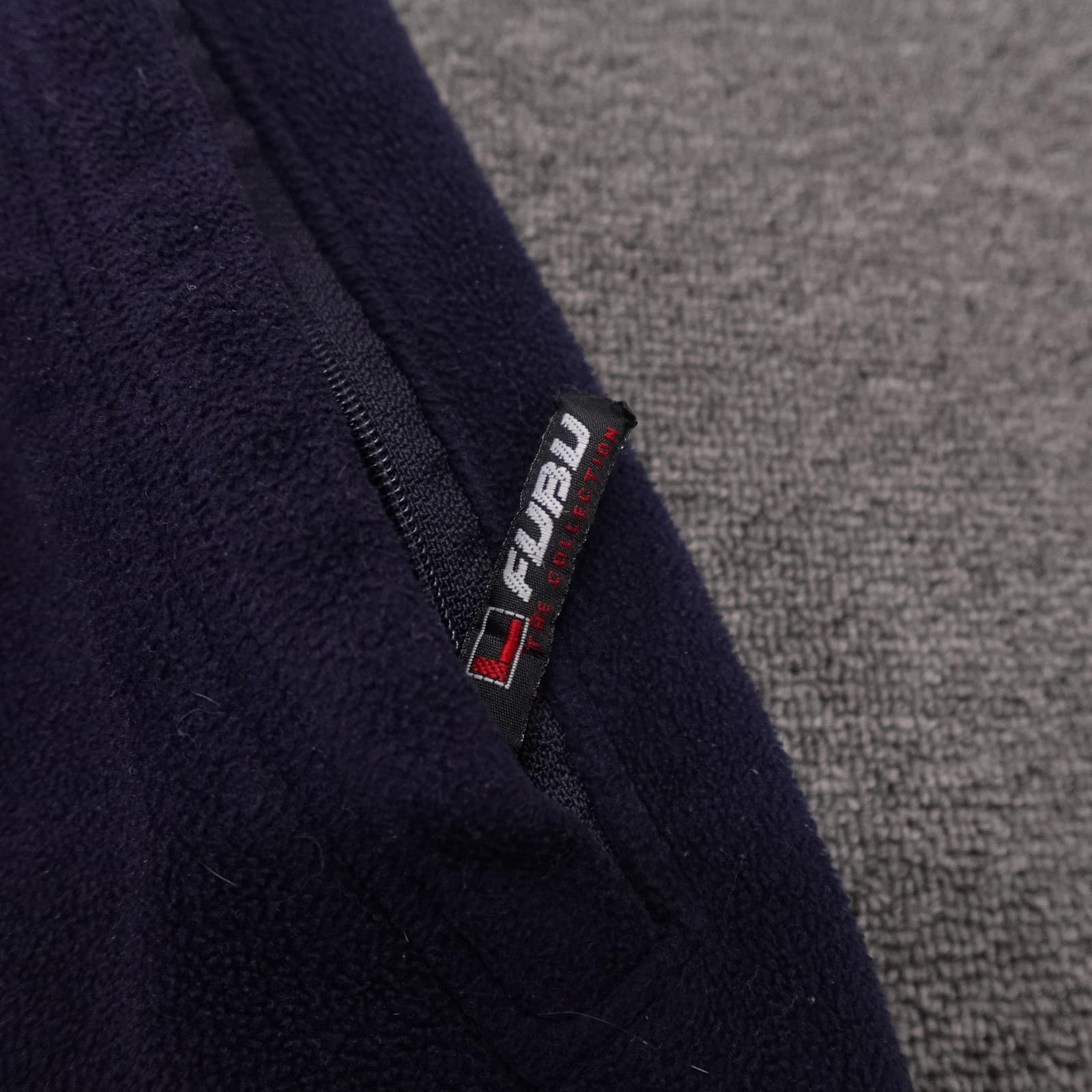 Vintage FUBU Pants Mens 2XL 40x31 Blue Fleece Cargo Sweatpants Zip Hem Y2K - Thumbnail 3