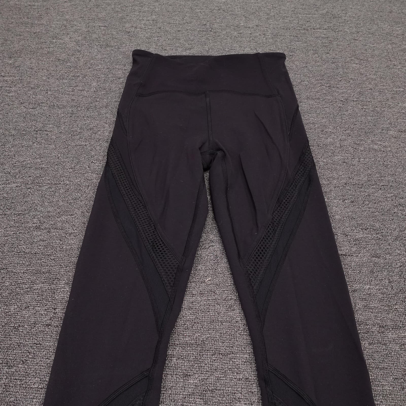 Lululemon Leggings Womens 6 Black High Rise Mesh Panel Ankle 25 Yoga Athletic - Thumbnail 3