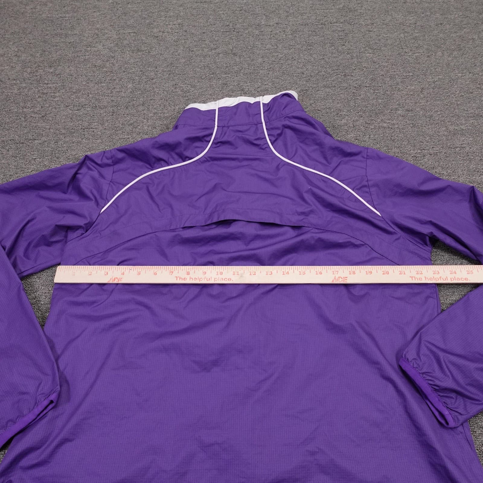 Nike Storm-FIT Jacket Womens XL Purple Full Zip Lined Vent Back Windbreaker - Thumbnail 6