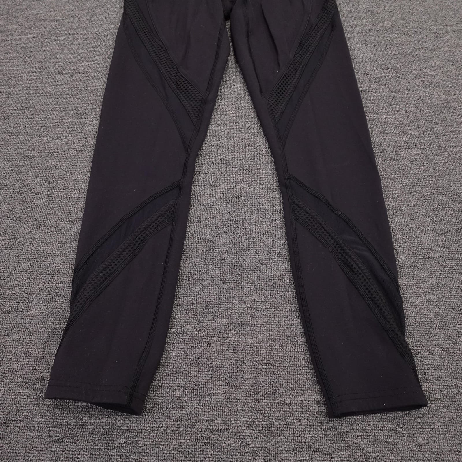 Lululemon Leggings Womens 6 Black High Rise Mesh Panel Ankle 25 Yoga Athletic - Thumbnail 2
