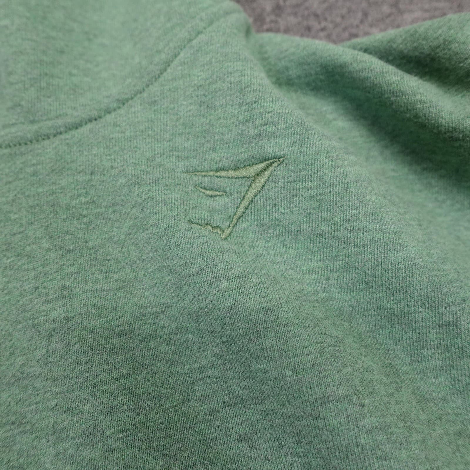 Gymshark Hoodie Mens Medium Green Rest Day Sweats Heavyweight Fleece Pullover - Thumbnail 3