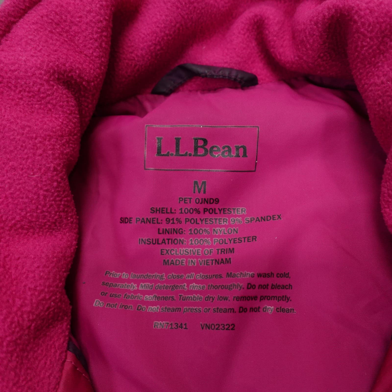 L.L. Bean Jacket Womens M Petite Pink Quilted Full Zip Short Warm Insulated - Thumbnail 4
