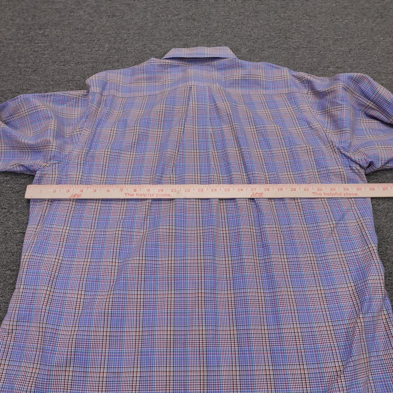 Brooks Brothers Shirt Mens XL Blue Check Long Sleeve Button Down Casual USA - Thumbnail 4