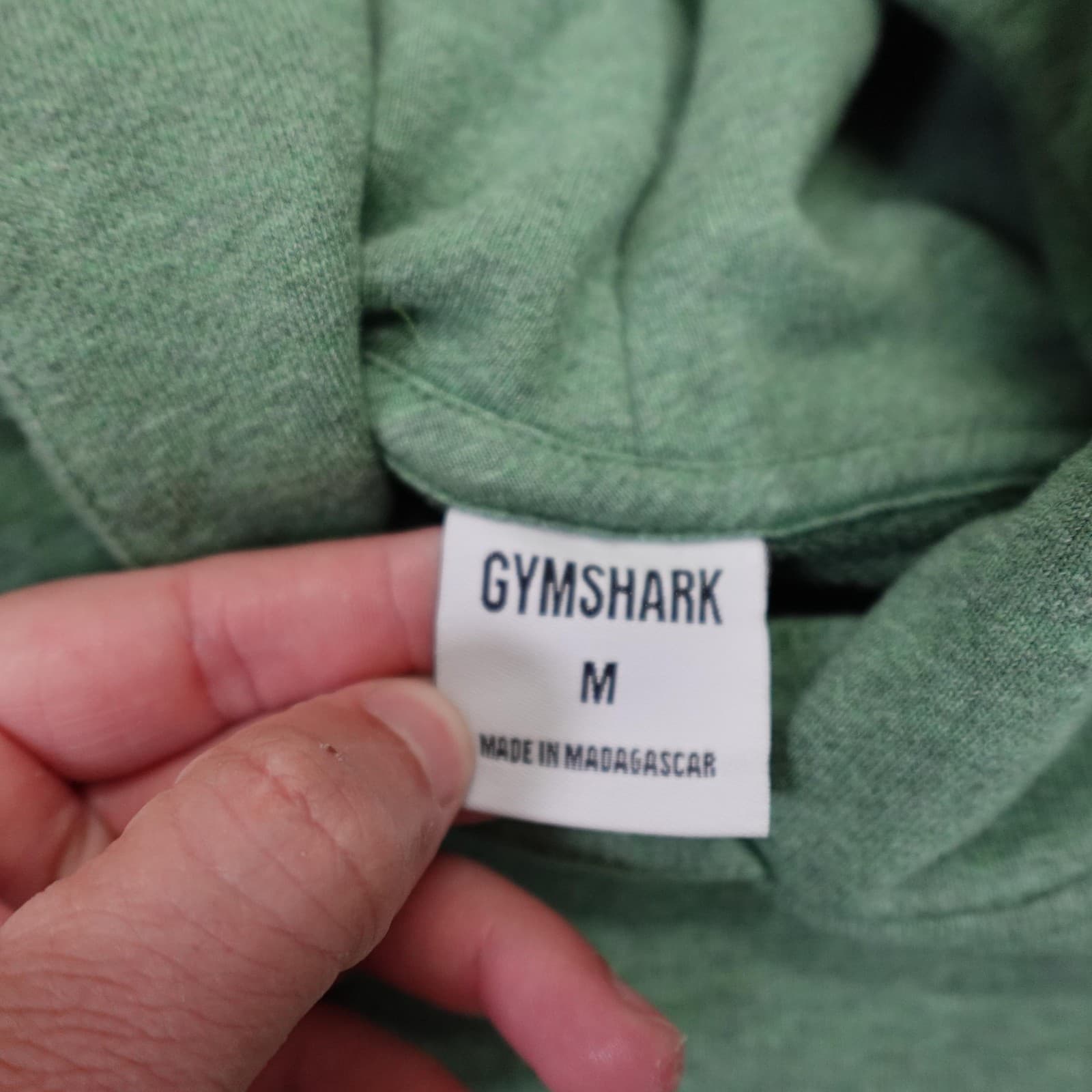 Gymshark Hoodie Mens Medium Green Rest Day Sweats Heavyweight Fleece Pullover - Thumbnail 4