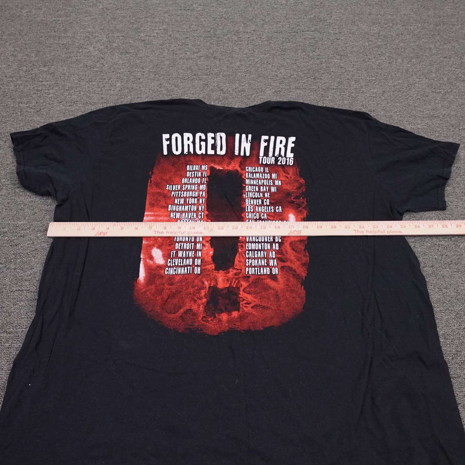 Hellyeah Gildan Shirt Mens 2XL Black Unden!able Forged In Fire Tour Tee - Thumbnail 6