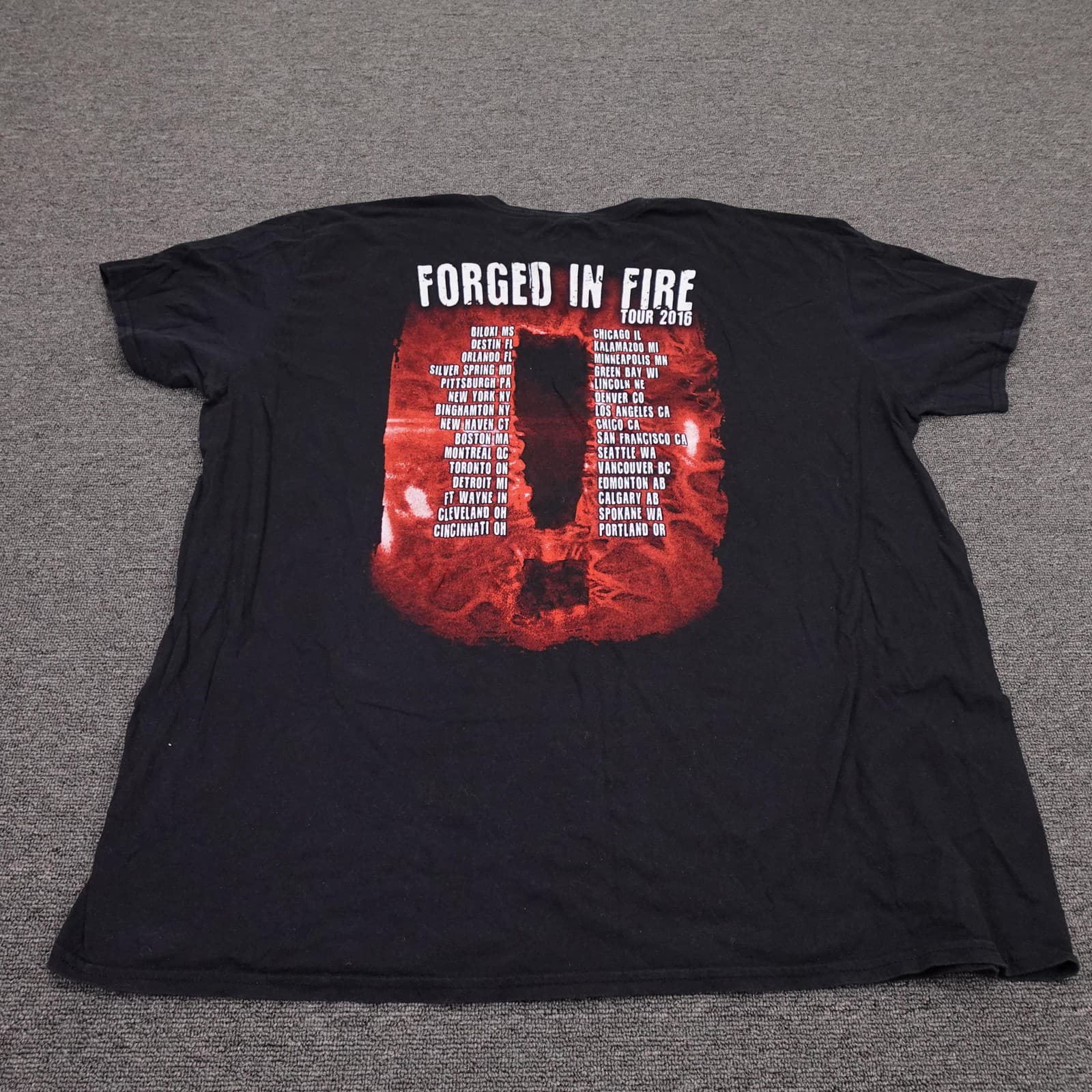 Hellyeah Gildan Shirt Mens 2XL Black Unden!able Forged In Fire Tour Tee - Thumbnail 5
