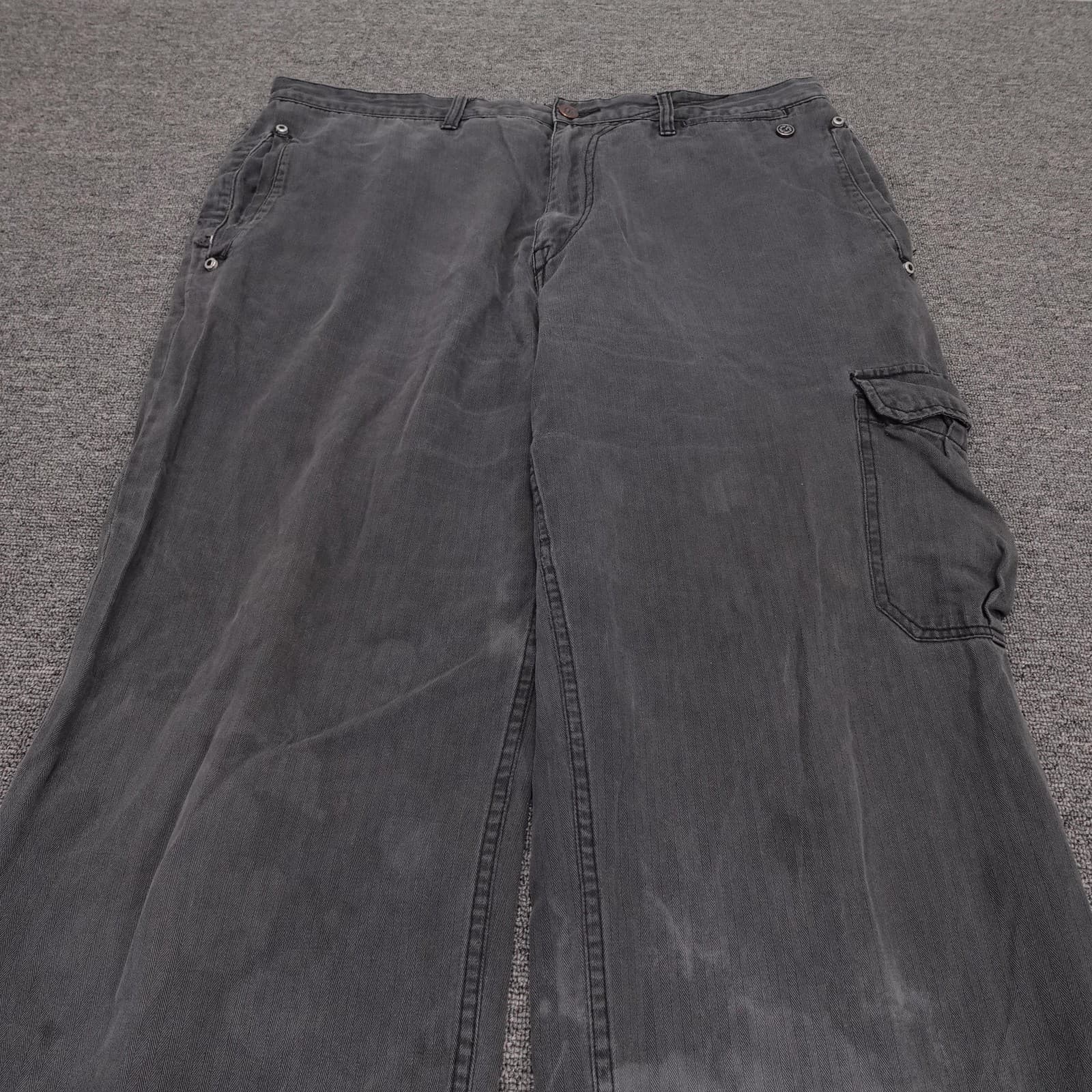 Vintage G-Unit Cargo Jeans Mens 42x31 Gray Wide Leg Denim Y2K Baggy Fit - Thumbnail 2