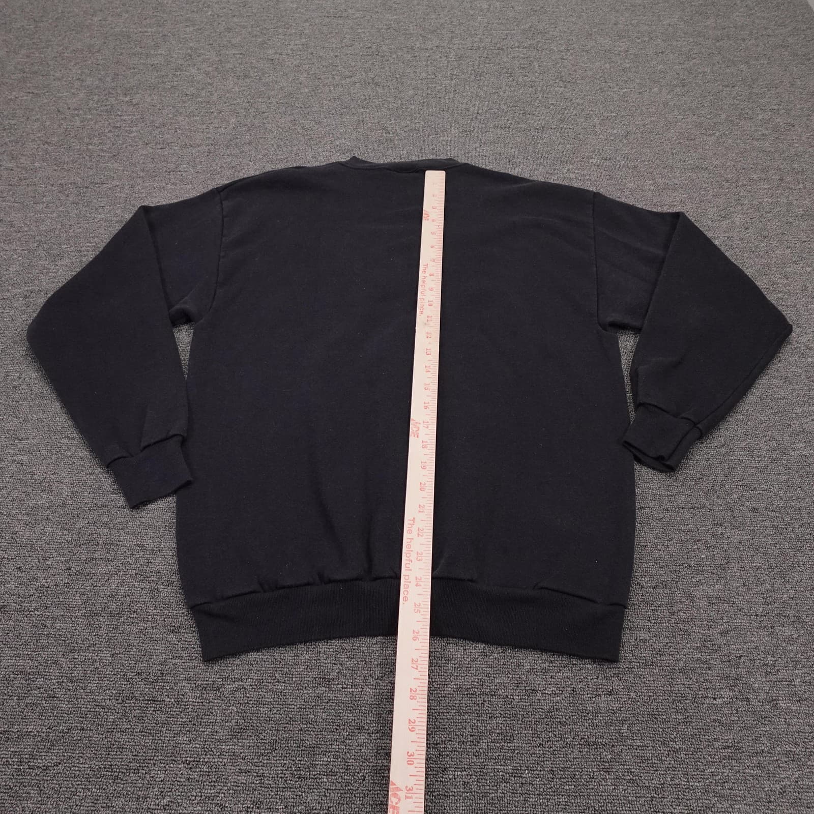 Vintage Mickey & Co Sweatshirt Mens Large Black Outline Mickey Mouse Fleece 90s - Thumbnail 5