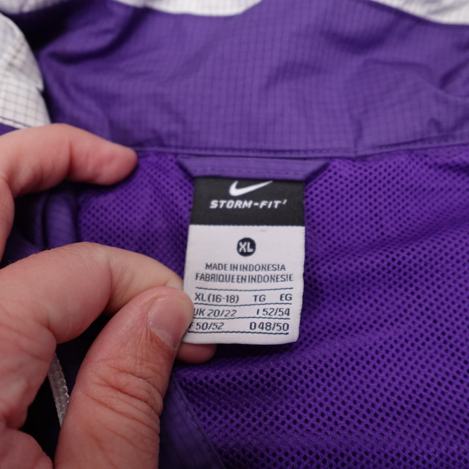 Nike Storm-FIT Jacket Womens XL Purple Full Zip Lined Vent Back Windbreaker - Thumbnail 4