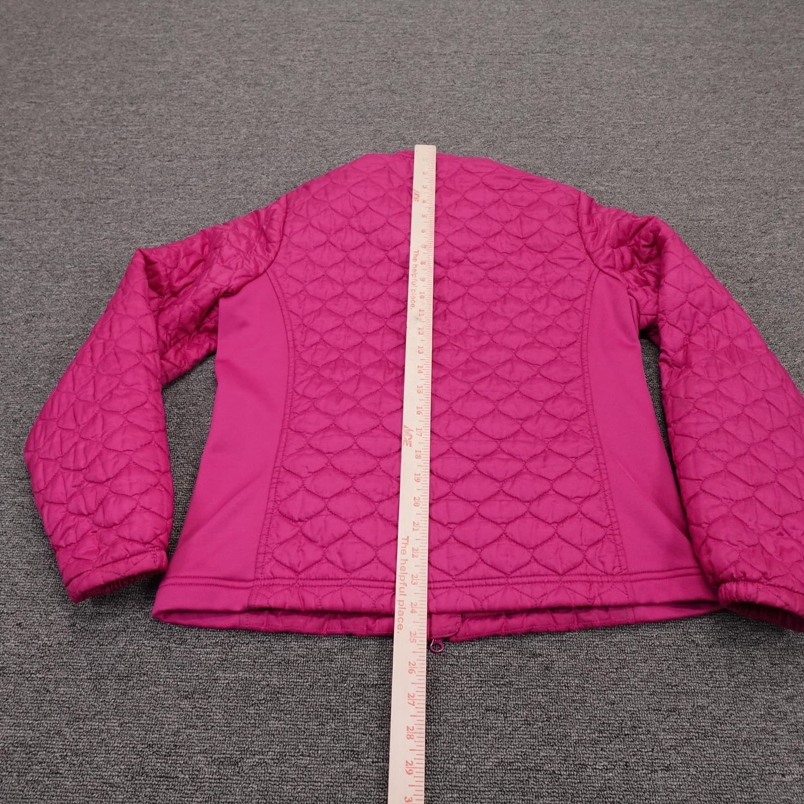 L.L. Bean Jacket Womens M Petite Pink Quilted Full Zip Short Warm Insulated - Thumbnail 6