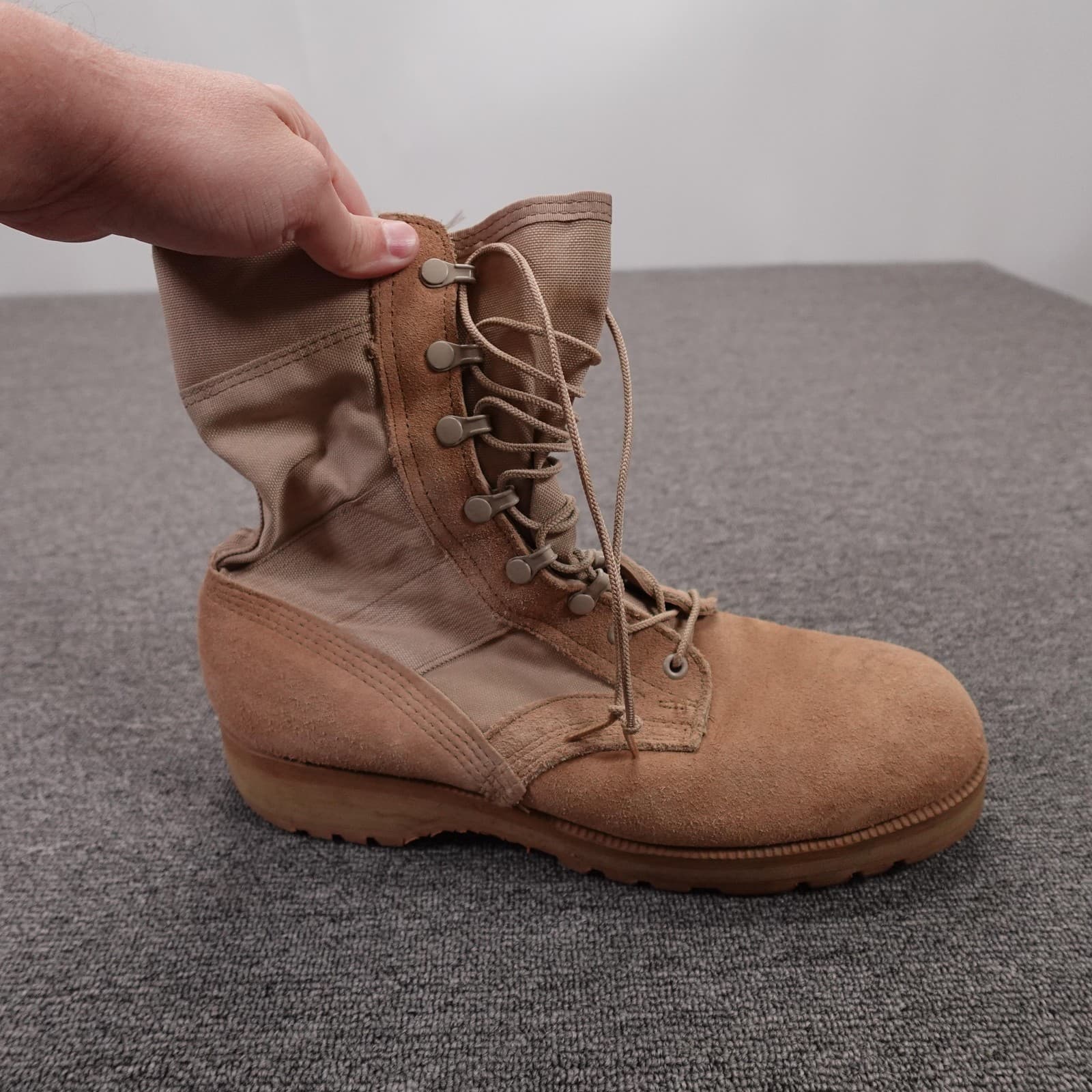 Altama Combat Boots Mens Size 9.5 Beige Suede Military Tactical Vibram Sole - Thumbnail 8