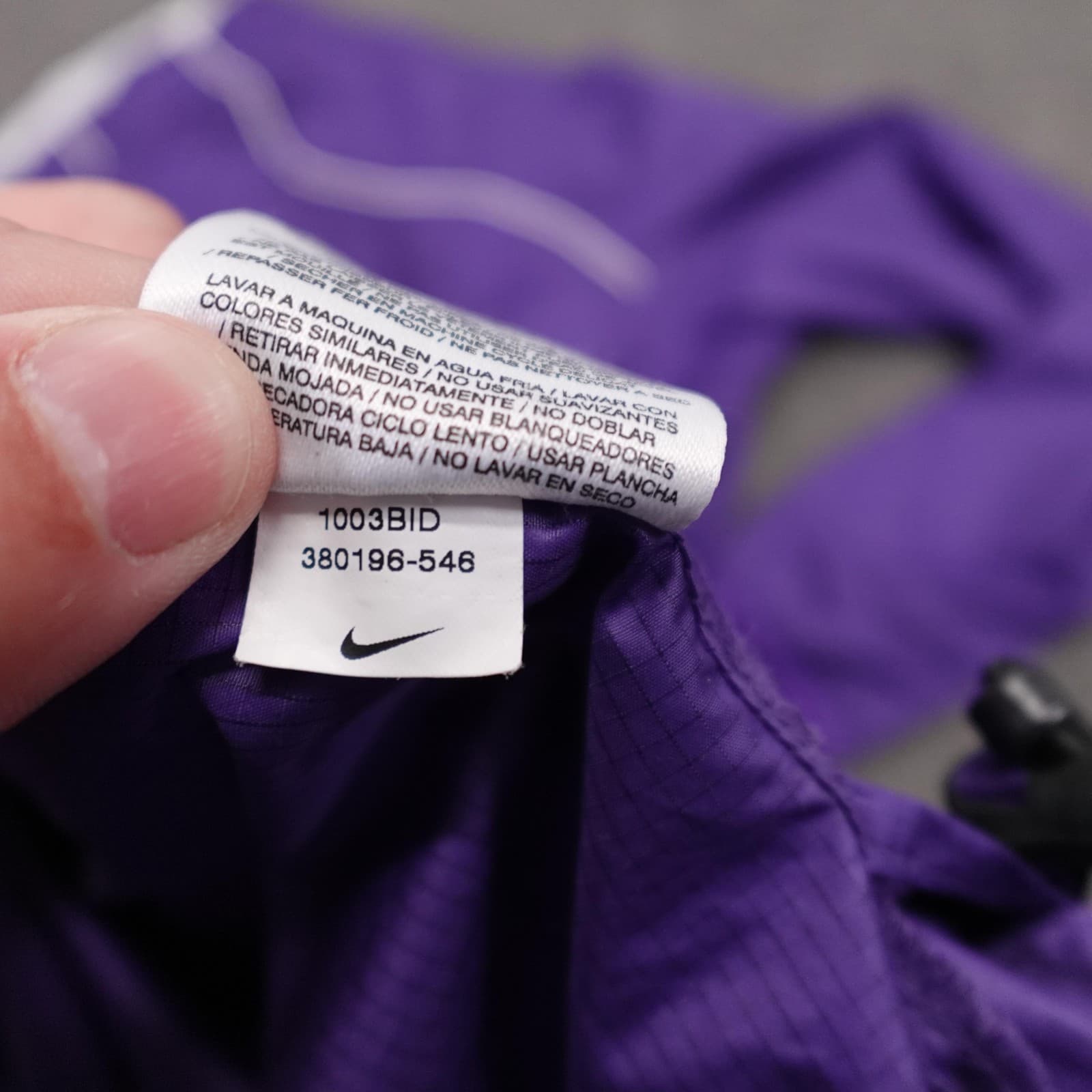 Nike Storm-FIT Jacket Womens XL Purple Full Zip Lined Vent Back Windbreaker - Thumbnail 10